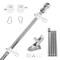 6 Ft Tangle Free Adjustable Flag Pole Kit Stainless Steel For House Porch Silver
